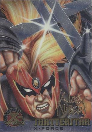 1996 Fleer Ultra X-Men All Chromium (Gold Signature Parallel Base Set) card 23 Shatterstar