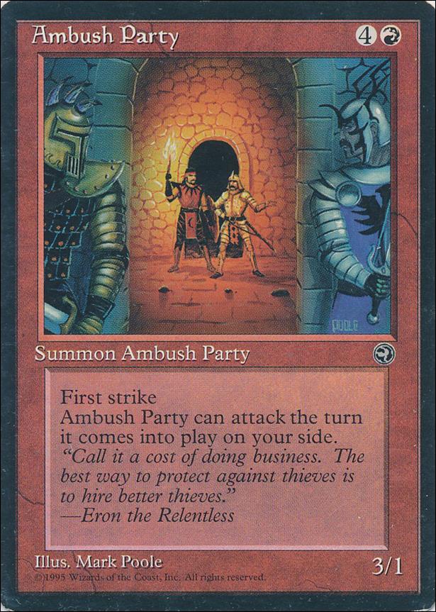 Magic the Gathering: Homelands (Base Set) card 63 Ambush Party