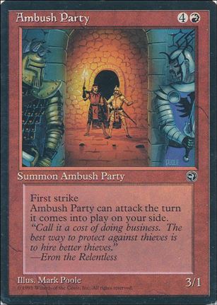 Magic the Gathering: Homelands (Base Set) card 63 Ambush Party