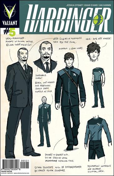 Harbinger (2012) issue 5-B David Aja Character Design Cover