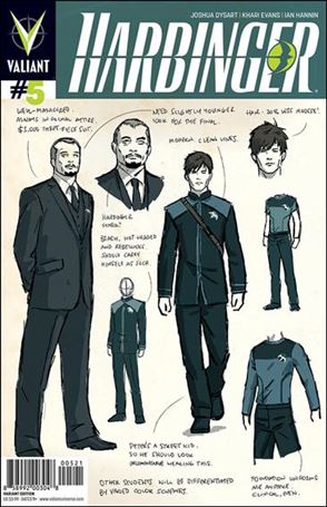 Harbinger (2012) issue 5-B David Aja Character Design Cover