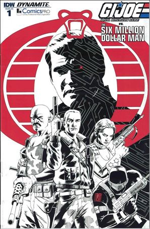 G.I. Joe: A Real American Hero vs The Six Million Dollar Man issue 1-E John Cassaday ComicsPRO Black and White Cover