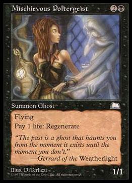 Magic the Gathering: Weatherlight (Base Set) card 74 Mischievous Poltergeist