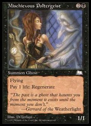 Magic the Gathering: Weatherlight (Base Set) card 74 Mischievous Poltergeist