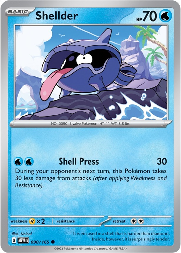 Pokemon: Scarlet & Violet - 151 (Base Set) card 090/165 Shellder