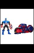 Marvel Super Hero Mashers (Vehicles)  figure 1-B Captain America with The Capcycle (Loose)