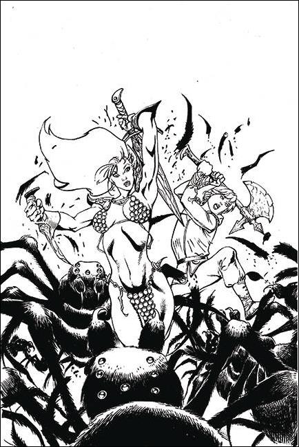 Killing Red Sonja issue 3-G Roberto Castro 1:15 Black & White Virgin Cover