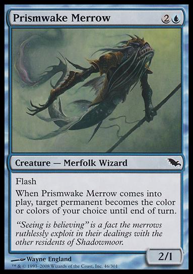Magic the Gathering: Shadowmoor (Base Set) card 46 Prismwake Merrow