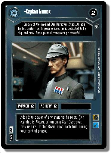 Star Wars: Hoth Limited (Base Set) card 5 Captain Lennox