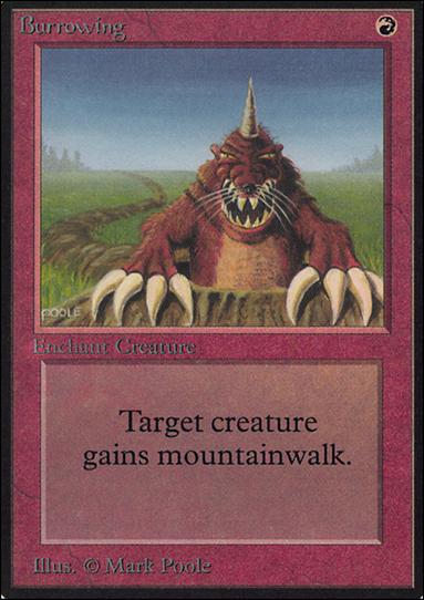 Magic the Gathering: Limited Edition Alpha (Base Set) card 138 Burrowing