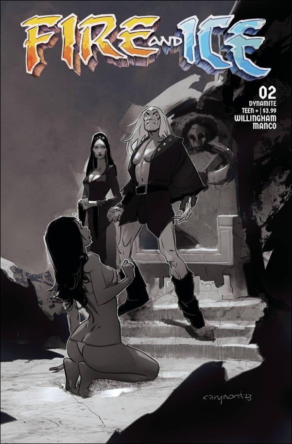 Fire and Ice issue 2-G Cary Nord 1:15 B&W Cover