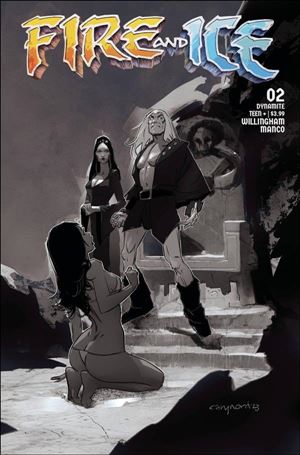 Fire and Ice issue 2-G Cary Nord 1:15 B&W Cover