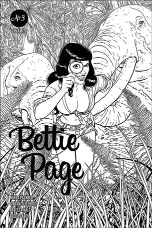 Bettie Page (2020) issue 3-I Kano 1:10 Black & White Cover