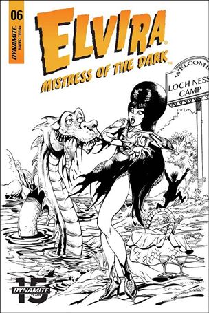 Elvira, Mistress of the Dark (2018) issue 6-I Roberto Castro 1:15 Black & White Cover