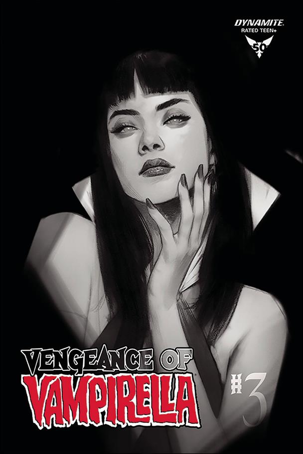 Vengeance of Vampirella (2019) issue 3-M Ben Oliver 1:30 Black and White Cover