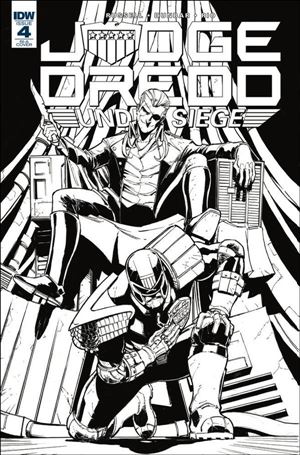 Judge Dredd: Under Siege issue 4-C Max Dunbar 1:10 Black & White Cover