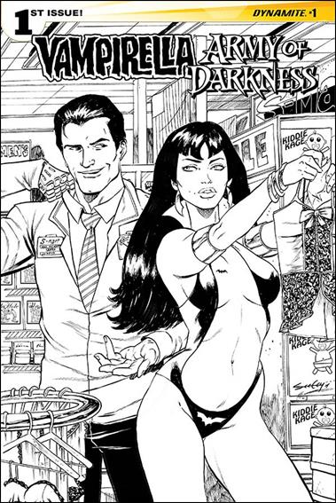 Vampirella/Army of Darkness issue 1-D Tim Seeley Black & White Cover