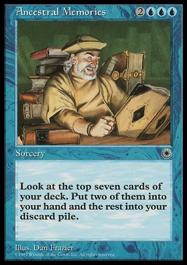 Magic the Gathering: Portal (Base Set) card 40 Ancestral Memories