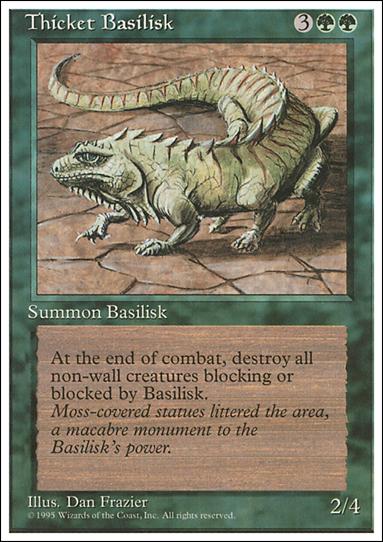 Magic the Gathering: 4th Edition (Base Set) card 274 Thicket Basilisk