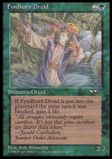 Magic the Gathering: Alliances (Base Set) card 90 Fyndhorn Druid