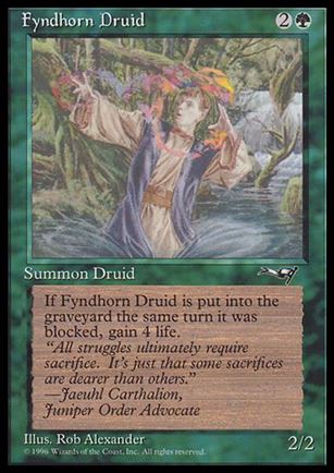 Magic the Gathering: Alliances (Base Set) card 90 Fyndhorn Druid