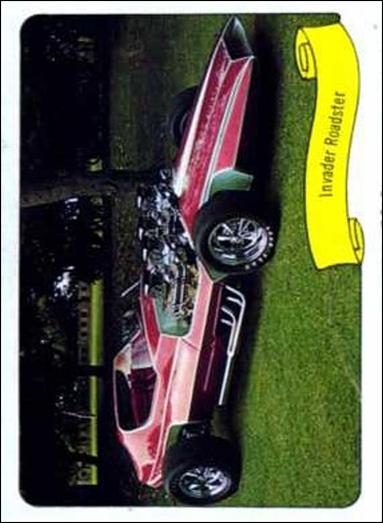 Kustom Cars 1  (Base Set) card 18-B Invader Roadster (Text Back)