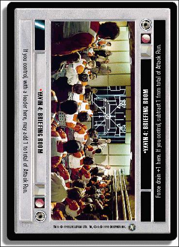 Star Wars: A New Hope Limited (Base Set) card 144 Yavin 4: Briefing Room