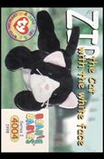 Beanie Babies Series 1 (Base Set) card 149 Zip the Cat With the White Face
