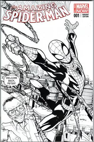 Amazing Spider-Man (2014) issue 1-QE Humberto Ramos Stan Lee Sketch Cover 1/2000