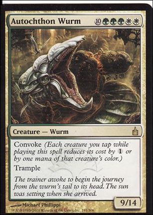 Magic the Gathering: Ravnica (Base Set)  card 191 Autochthon Wurm
