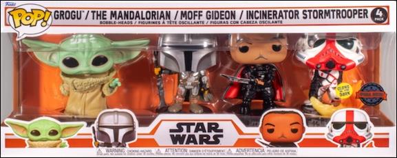 POP! Star Wars Multi-Packs figure nn27 Grogu/Mandalorian/Moff Gideon/Incinerator Stormtro