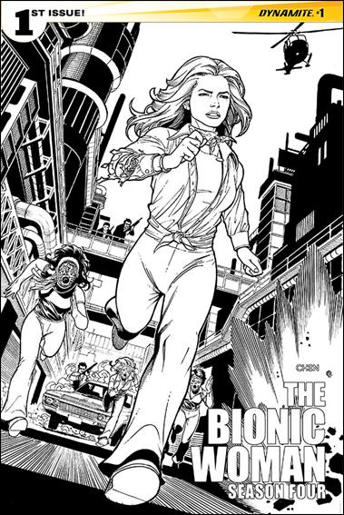Bionic Woman: Season Four issue 1-C Sean Chen 1:15 Black & White Cover