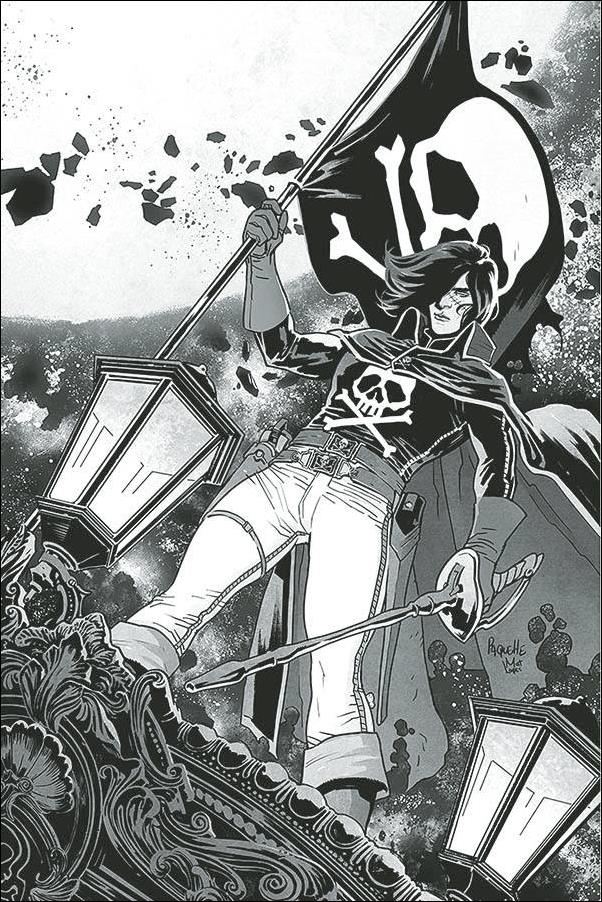 Space Pirate Captain Harlock issue 1-I Yanick Paquette 1:10 Black & White Virgin Cover