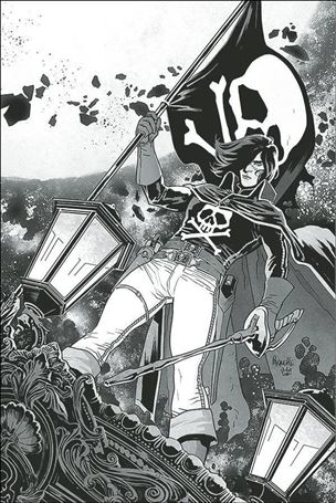 Space Pirate Captain Harlock issue 1-I Yanick Paquette 1:10 Black & White Virgin Cover