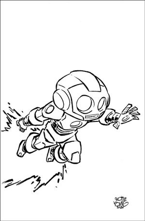 Invincible Iron Man (2022) issue 19-D Skottie Young 1:50 B&W Virgin 