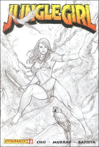 Jungle Girl (2007) issue 1-D Frank Cho 1:30 Sketch Cover