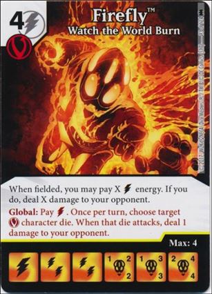 DC Comics Dice Masters Batman card 93 Firefly: Watch the World Burn