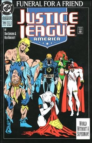Justice League America issue 70-D White & Red Logo Cover (3rd Printing)