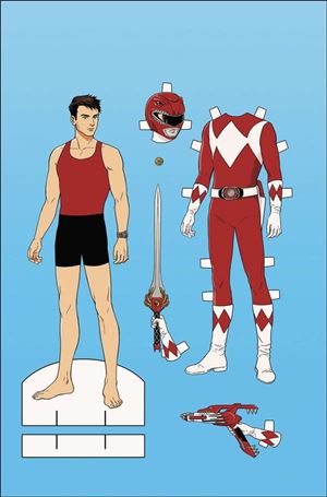 Saban's Go Go Power Rangers issue 1-C Audrey Mok Paper Doll Cover