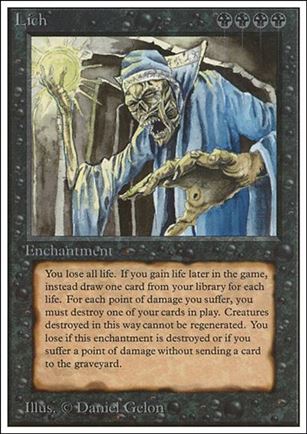 Magic the Gathering: Unlimited (Base Set) card 114 Lich