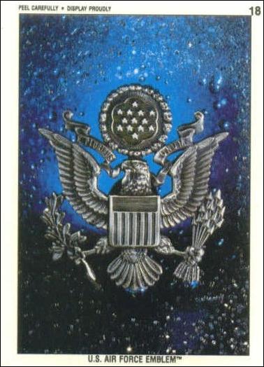 Desert Storm: Series 1 (Sticker Subset) card 18 U.S. Air Force Emblem