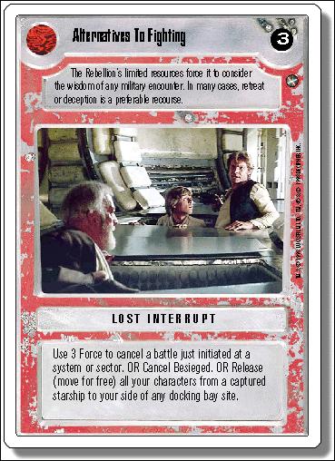 Star Wars: A New Hope Revised (Base Set) card 124 Alternatives To Fighting