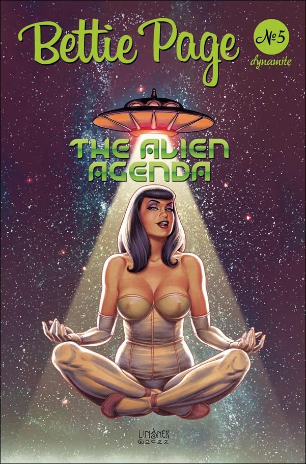 Bettie Page: The Alien Agenda issue 5 Joseph Michael Linsner Cover