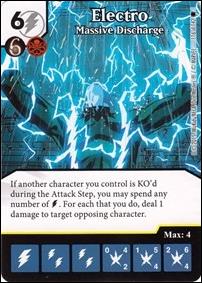 Marvel Dice Masters Amazing Spider-Man card 116 Electro: Massive Discharge