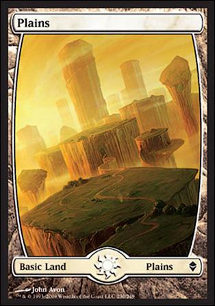 Magic The Gathering: Zendikar (Base Set) card 230 Full Art Land (Plains)