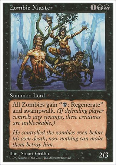 Magic the Gathering: 5th Edition (Base Set) card 207 Zombie Master