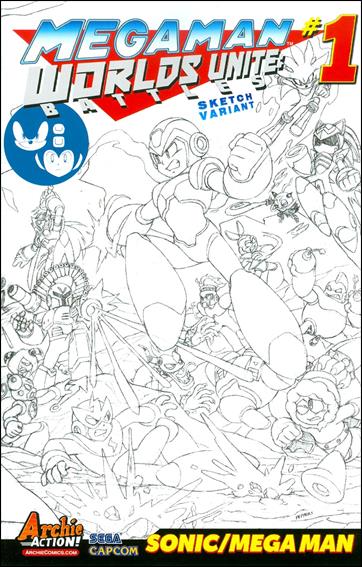 Mega Man: Worlds Unite Battles issue 1-C Jamal Peppers Wraparound Sketch Cover