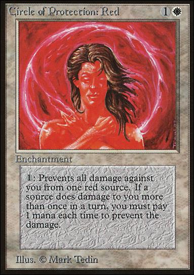 Magic the Gathering: Limited Edition Beta (Base Set) card 13 Circle of Protection: Red