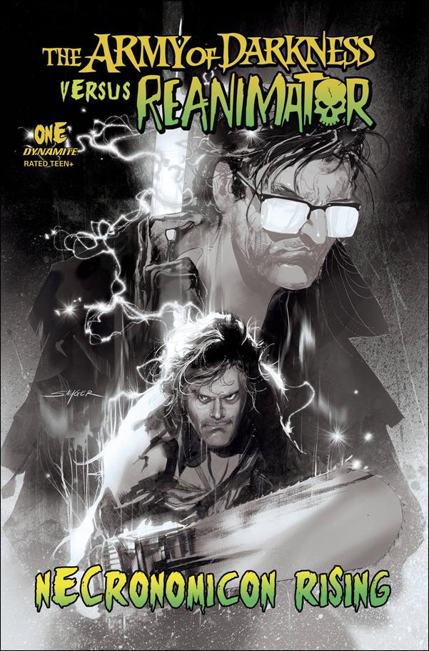 Army of Darkness vs Reanimator: Necronomicon Rising issue 1-K Stuart Sayger 1:20 Black & White Cover