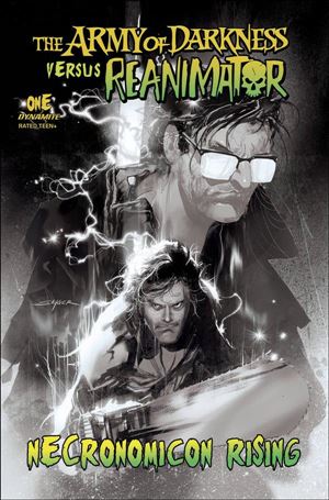Army of Darkness vs Reanimator: Necronomicon Rising issue 1-K Stuart Sayger 1:20 Black & White Cover
